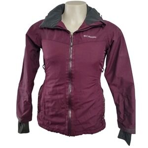 Columbia Omni-Heat Ski Jacket Womens Small Gorp Core Purple Hooded Winter Coat